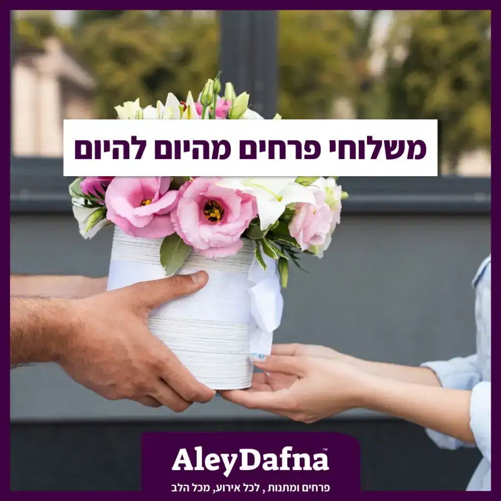 משלוח פרחים מהיום להיום בגבעתיים של זר ורדים טרי מבית עלי דפנה חנות פרחים ברמת גן